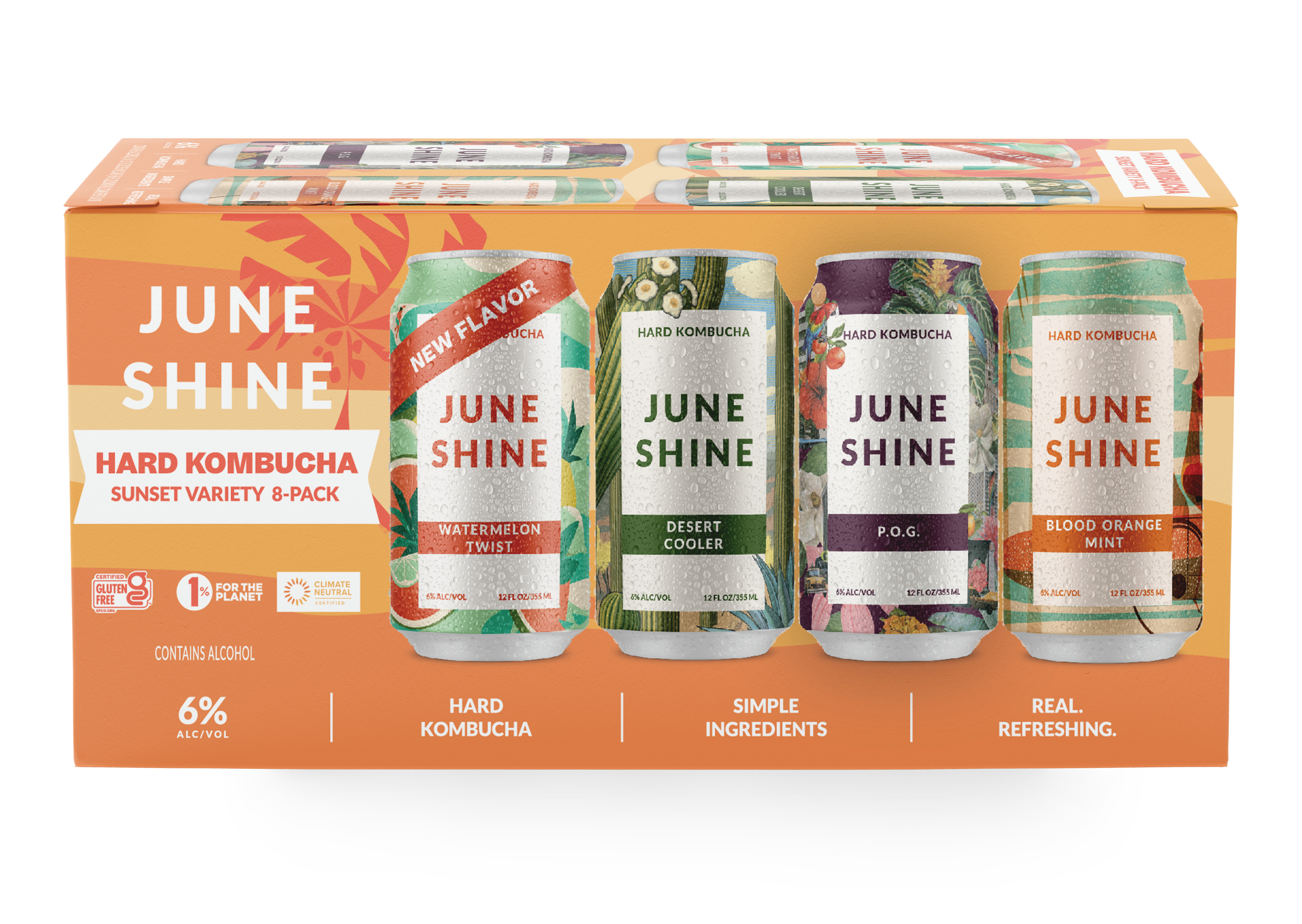 JuneShine Hard Kombucha | Sunset Variety Pack