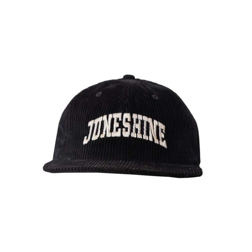 Juneshine Varsity Black Wide-Corduroy Hat