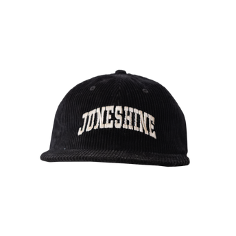 Juneshine Varsity Black Wide-Corduroy Hat