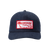 Denim JuneShine hat with red and white patch that reads: JuneShine Drinking Club, Est 2018, Out Late Up Early