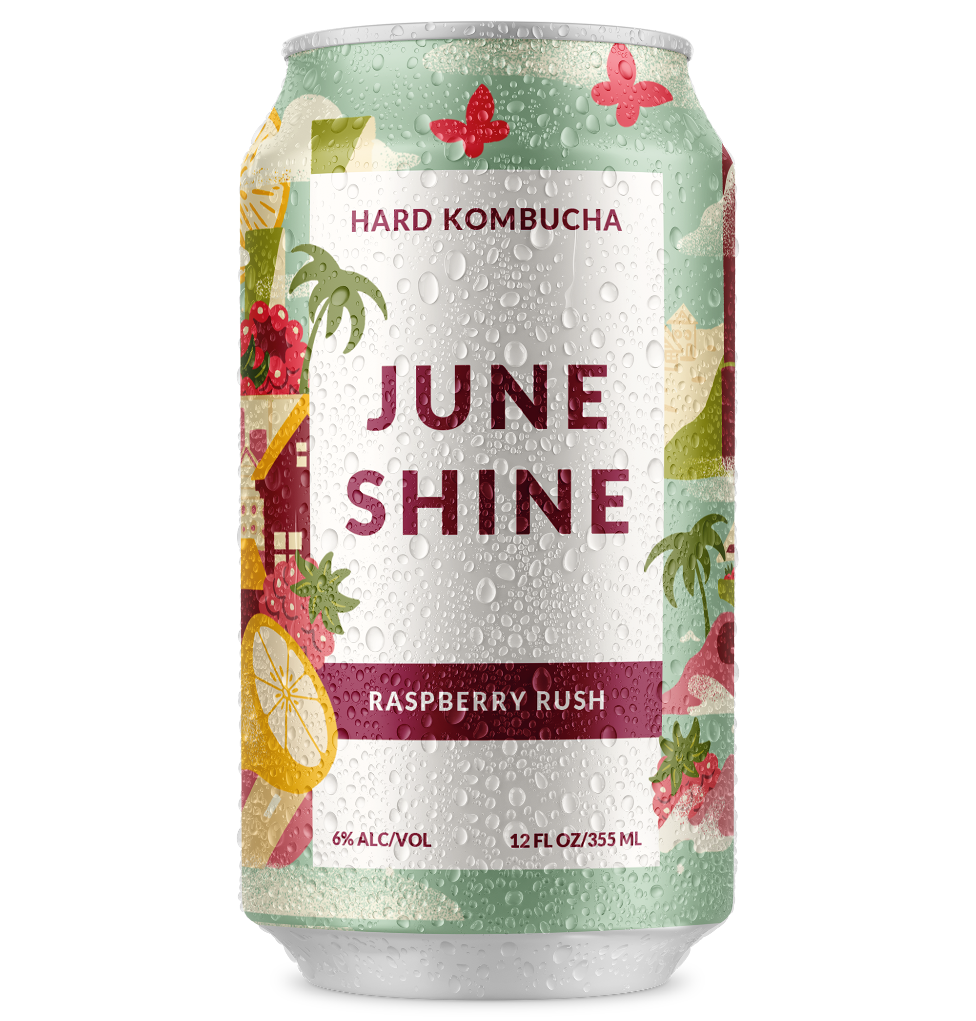 Raspberry Rush Hard Kombucha | JuneShine