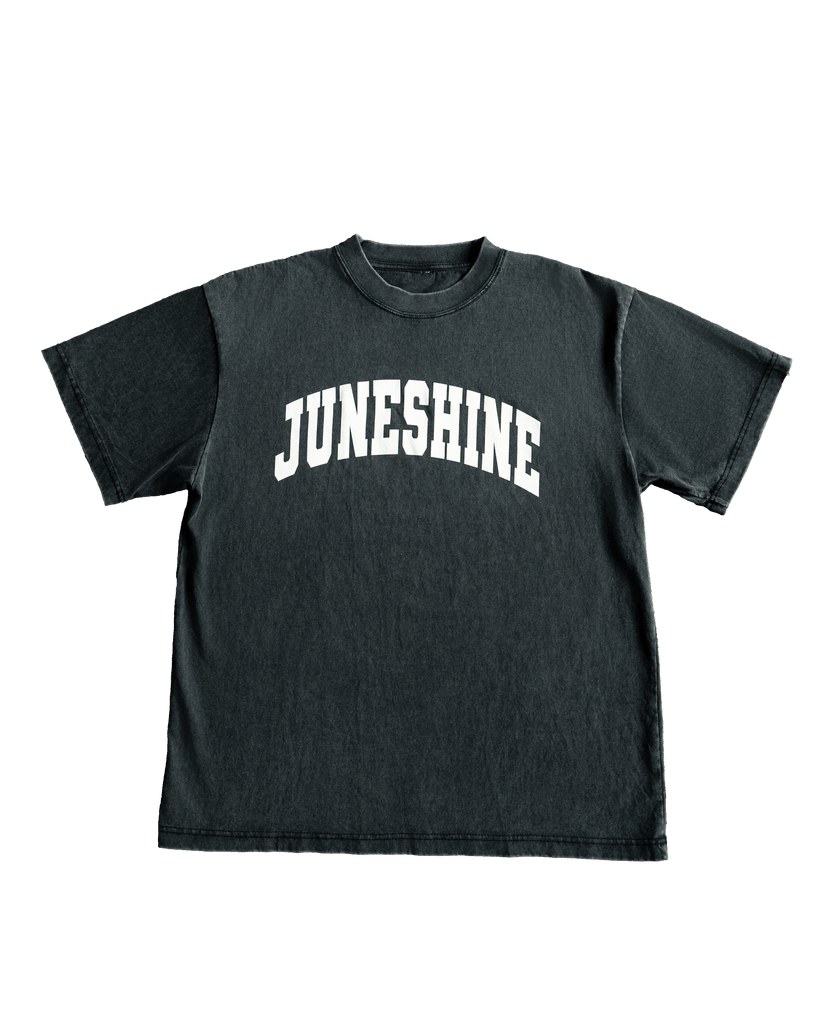 JuneShine Varsity Tee - Charcoal